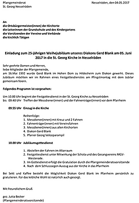 Einladung zum Diakonjubiläum von Gerhard Blank_1